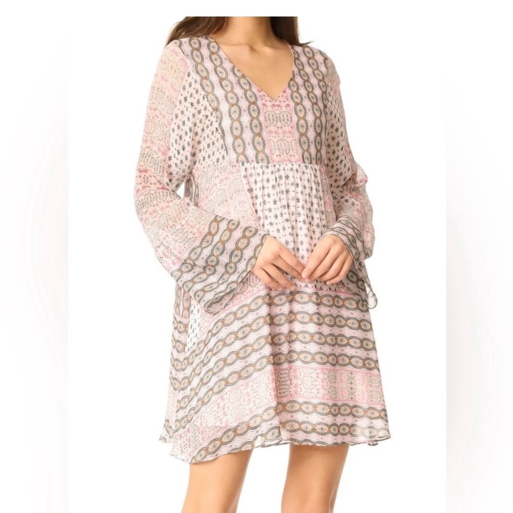 Rebecca Minkoff Pink Redland Long Sleeve Dress